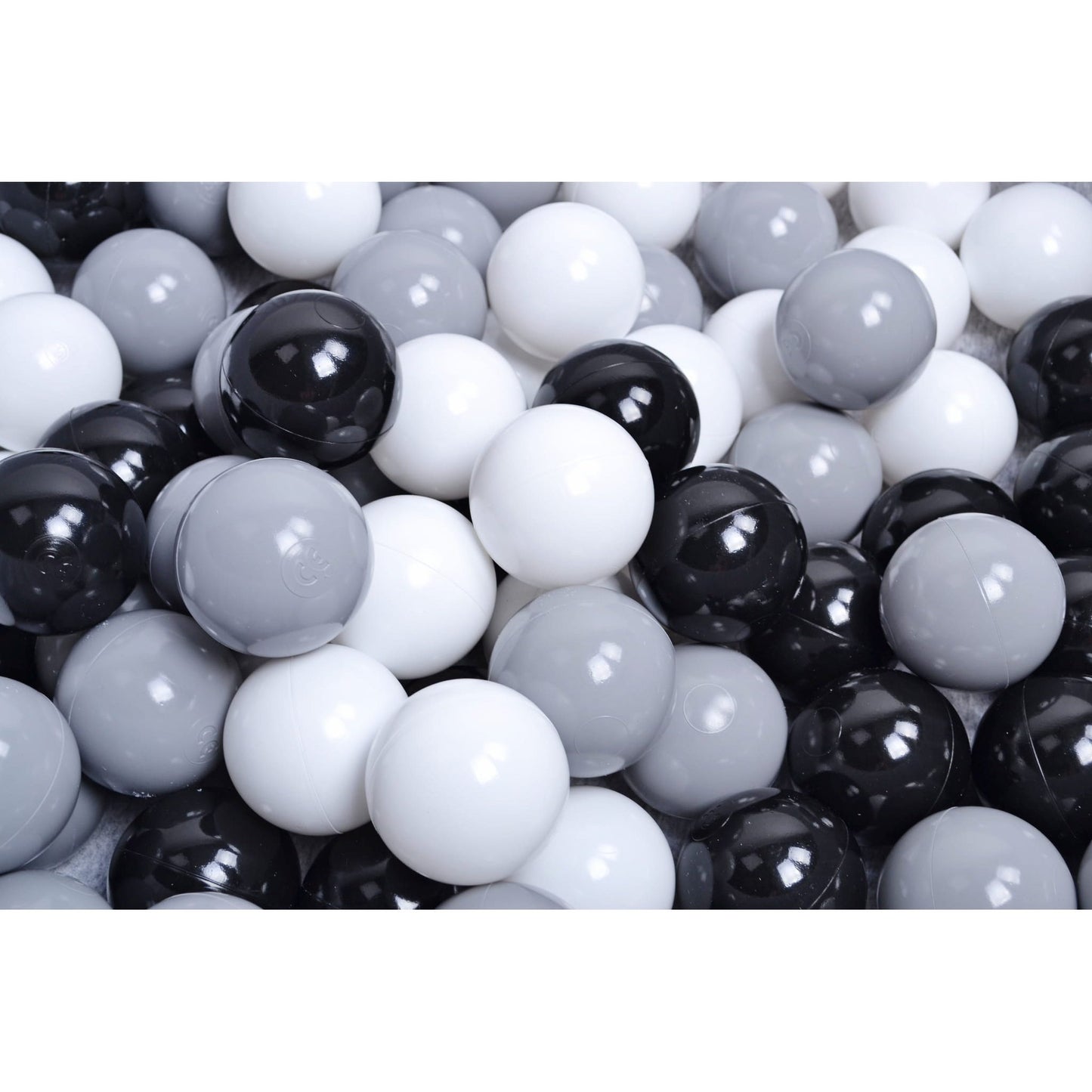 Round Ball Pit With 300 Balls, 90x40cm, Dark Grey, Cotton