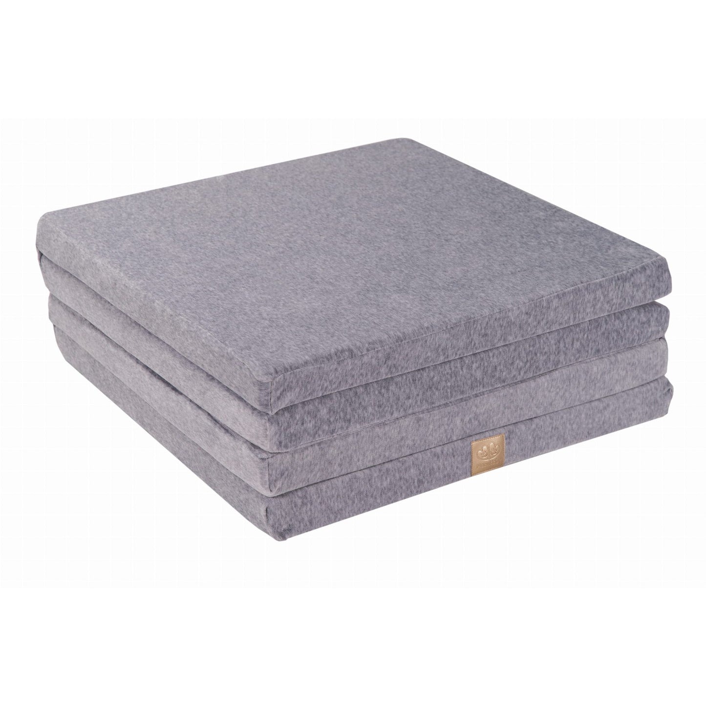 Baby Square 120x120cm Foam Foldable Play Mat Certified, Velvet, Light Gray