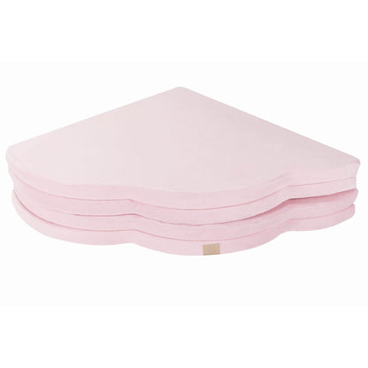 Baby Cloud 160x160cm Foam Foldable Play Mat Certified, Velvet, Light Pink