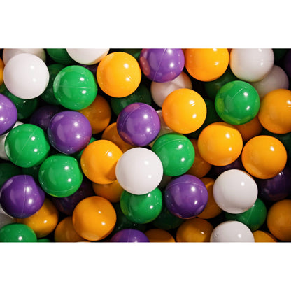 Round Ball Pit With 200 Balls, 90x30cm, Black, Cotton