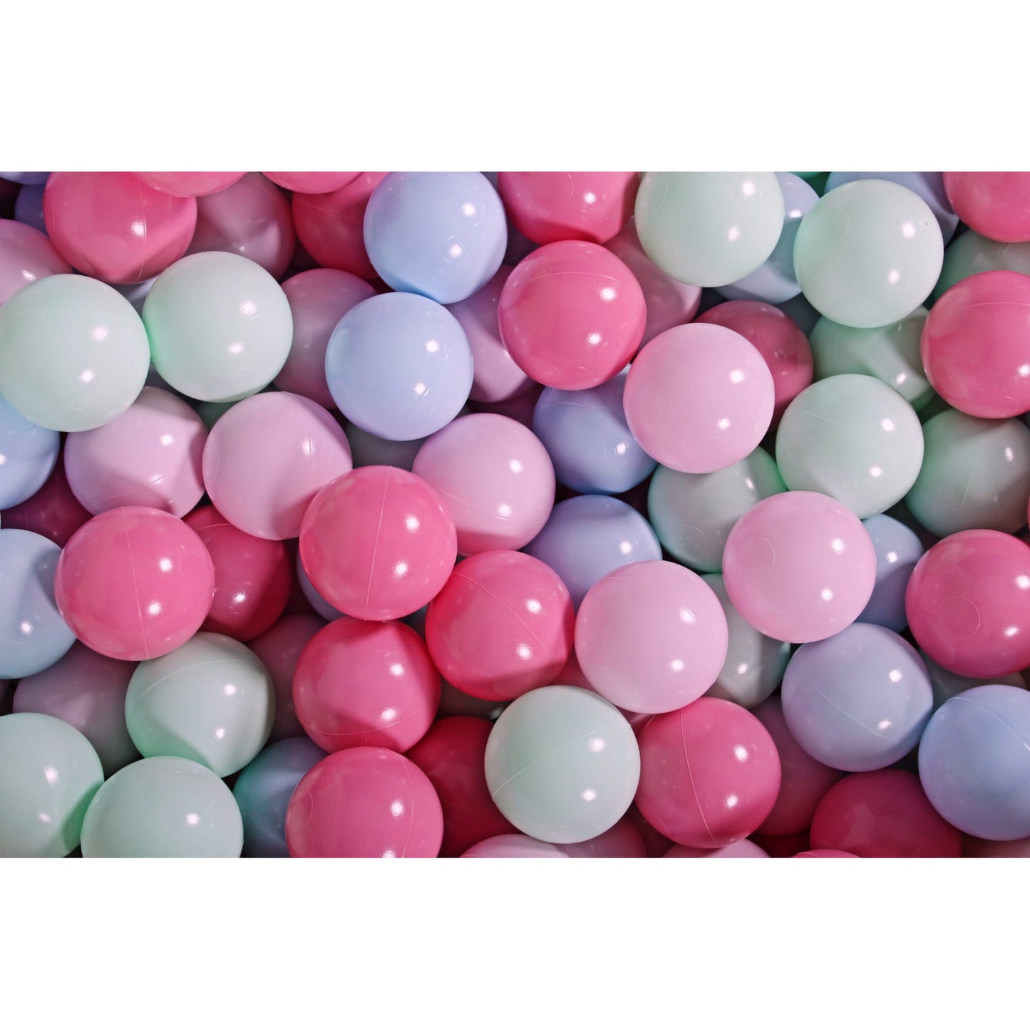 Round Ball Pit With 200 Balls, 90x30cm, Light Pink, Cotton