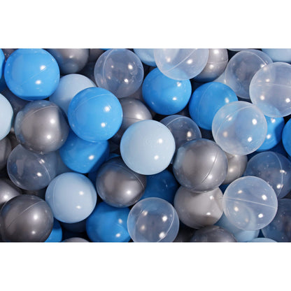 Round Ball Pit With 200 Balls, 90x30cm, Dark Grey, Cotton