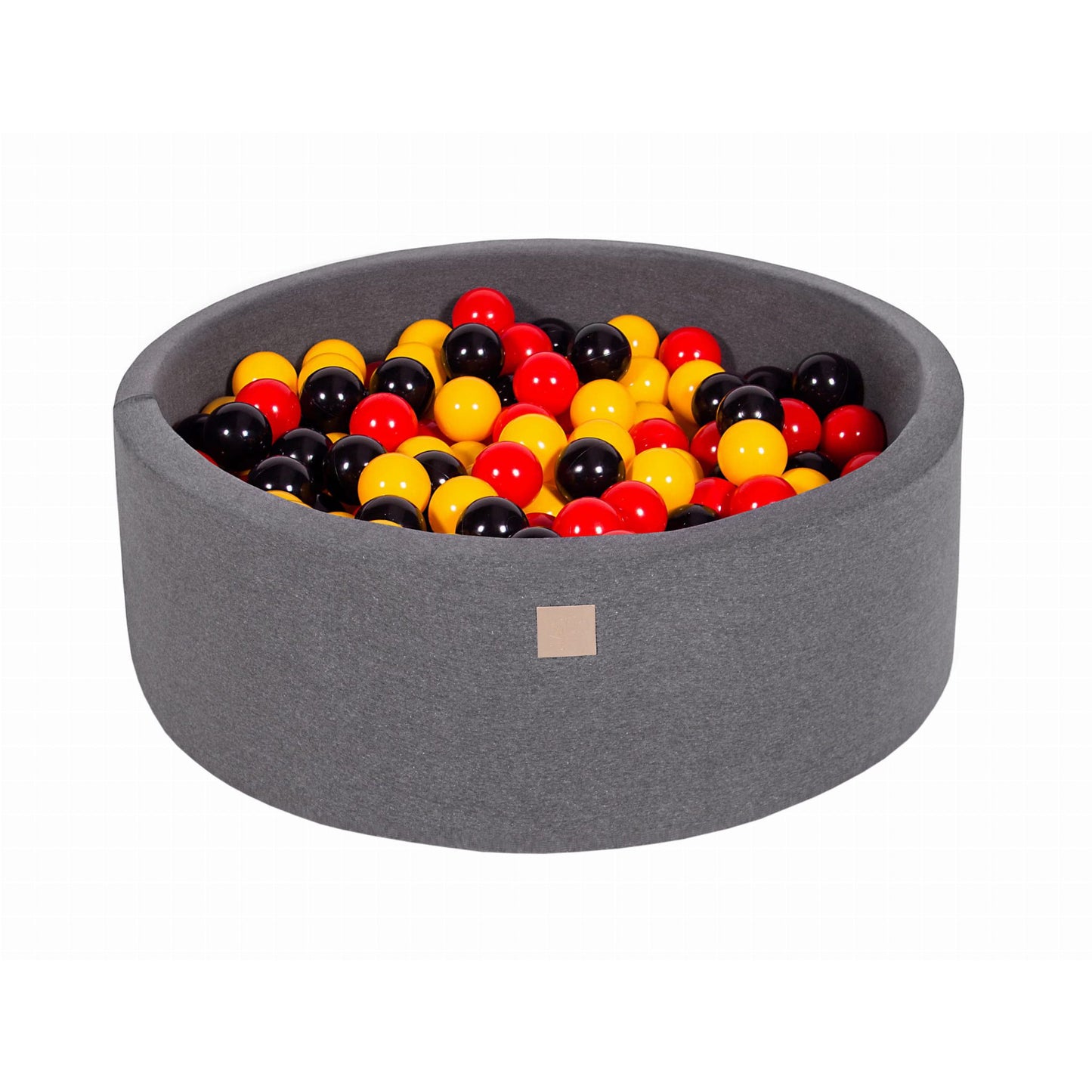 Round Ball Pit With 200 Balls, 90x30cm, Dark Grey, Cotton