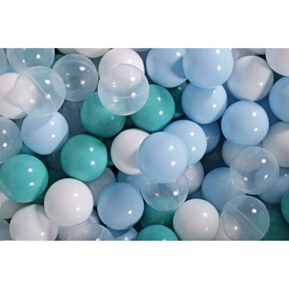 Round Ball Pit With 200 Balls, 90x30cm, Light Grey, Cotton