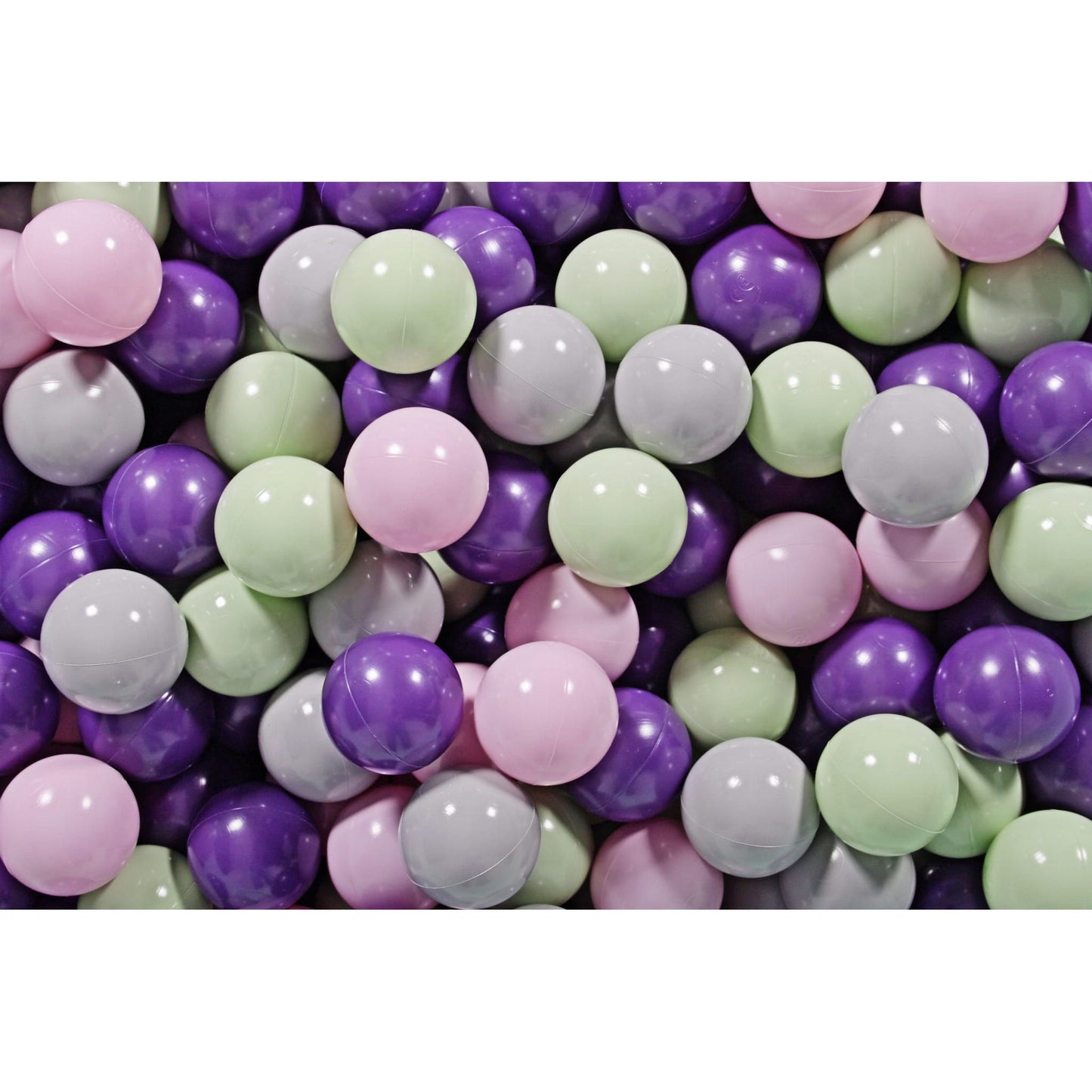 Baby Foam Round Ball Pit 90x30cm With 200 Balls 7cm Certified, Cotton, Mint: Pastel Pink/Gray/Violet/Light Green