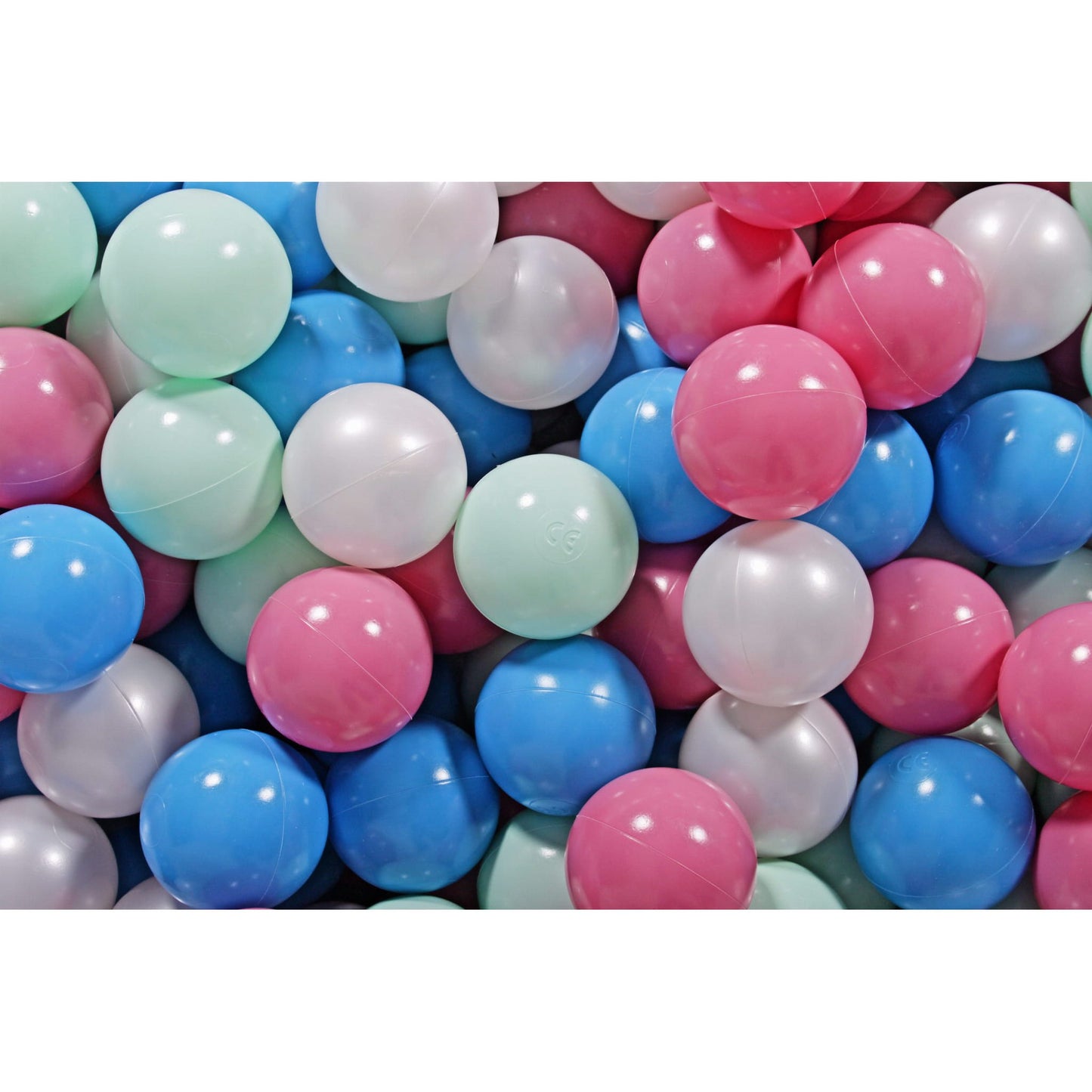 Round Ball Pit With 200 Balls, 90x30cm, Light Grey, Cotton