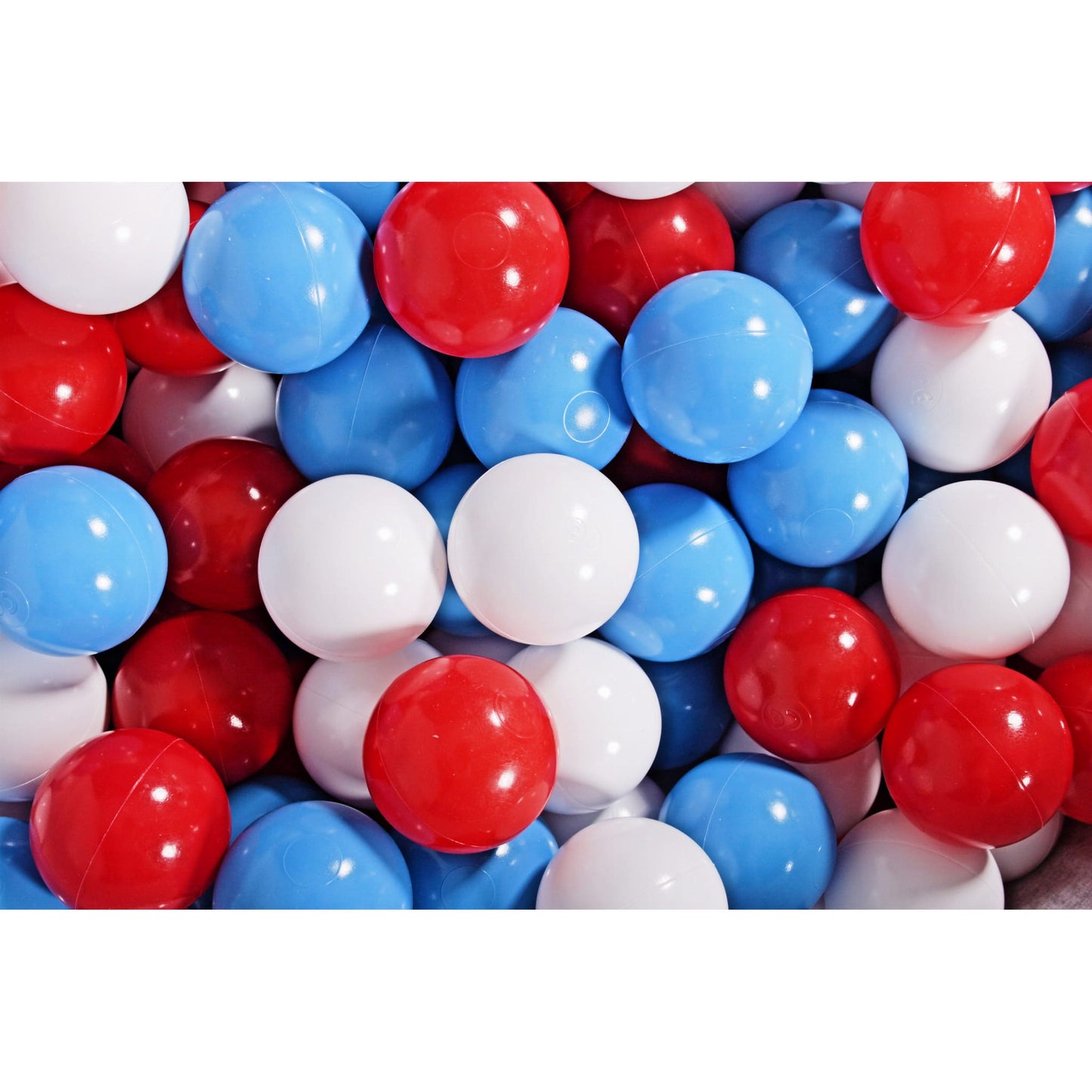 Round Ball Pit With 200 Balls, 90x30cm, Light Grey, Cotton