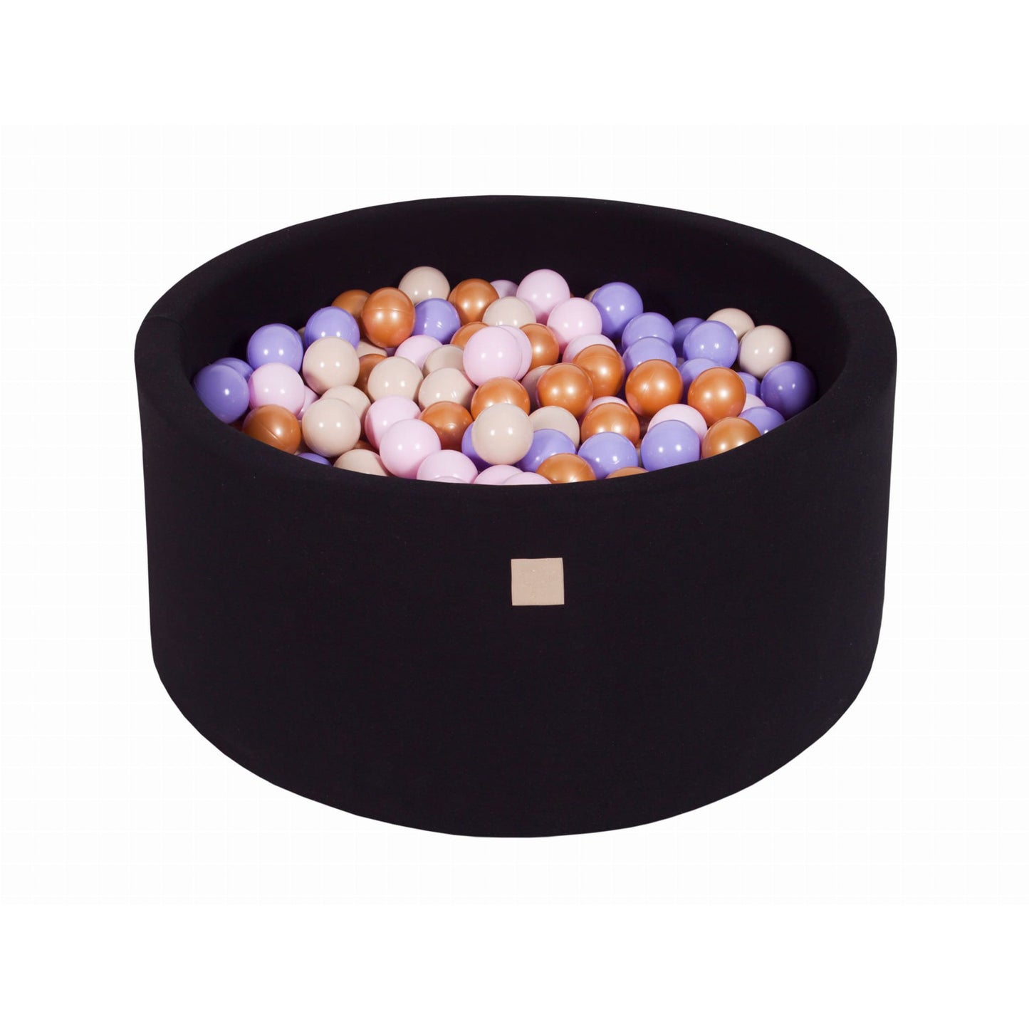 Round Ball Pit With 300 Balls, 90x40cm, Balck, Cotton