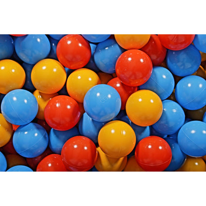 Round Ball Pit With 300 Balls, 90x40cm, Balck, Cotton