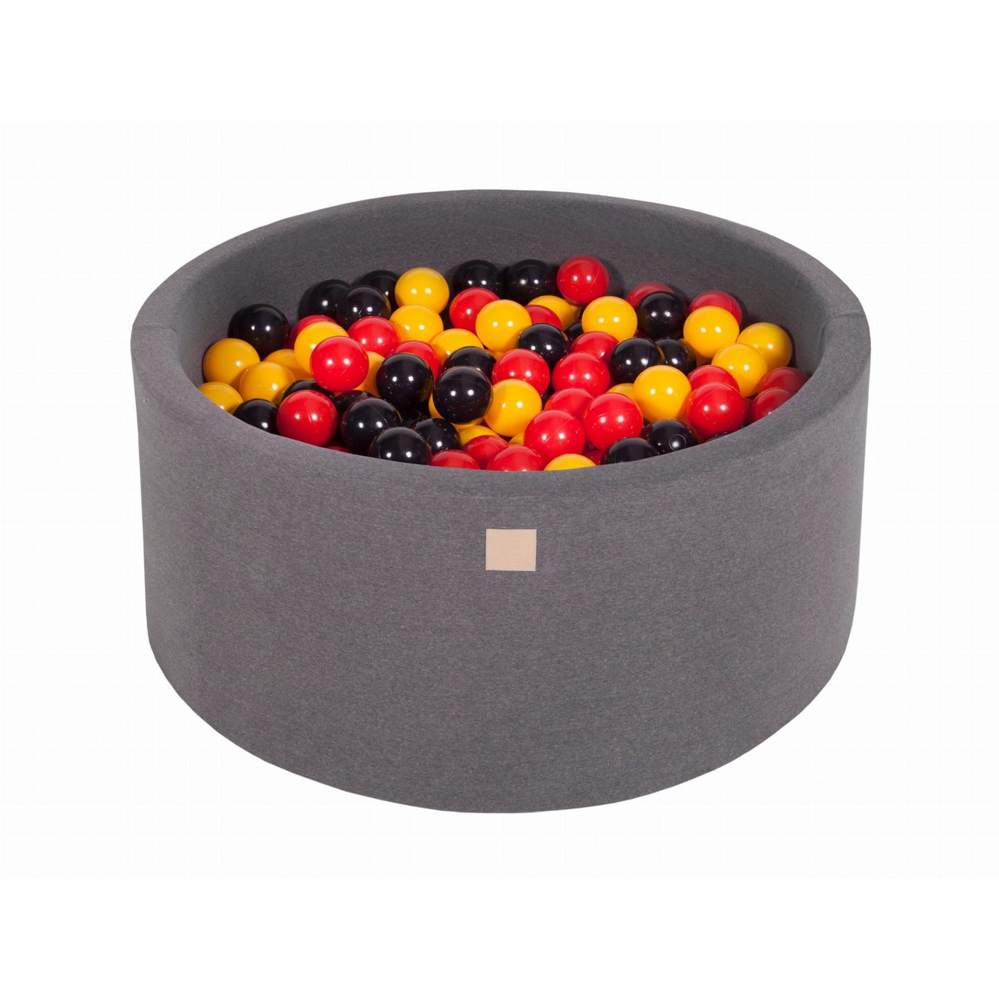 Round Ball Pit With 300 Balls, 90x40cm, Dark Grey, Cotton