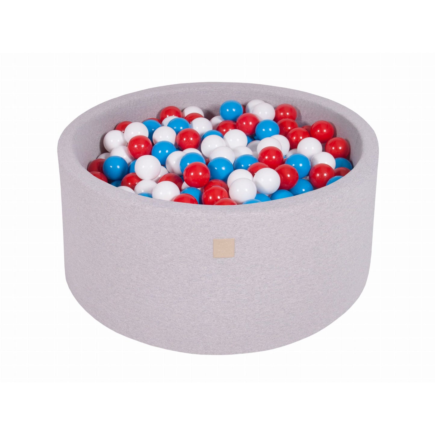 Round Ball Pit With 300 Balls, 90x40cm, Light Grey, Cotton