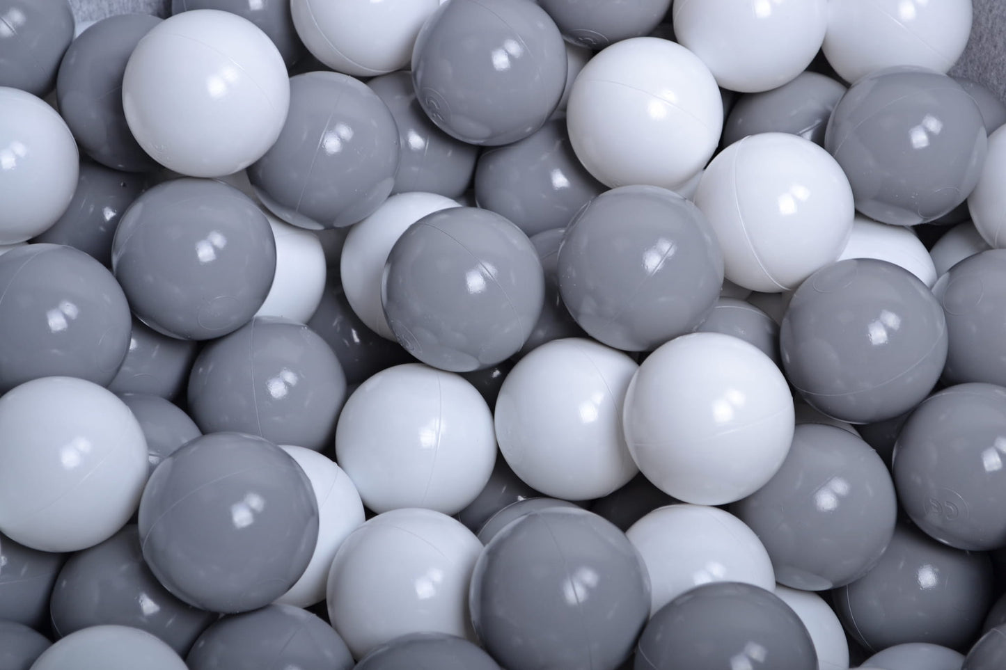 Square Ball Pit With 200 Balls, 90x90x40cm, Light Grey, Cotton