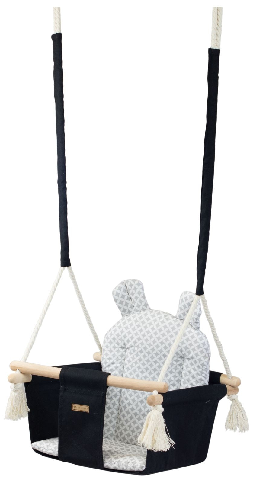 Velinda Kids Swing - Soft Cotton Seat - Indoor/Outdoor - Handmade