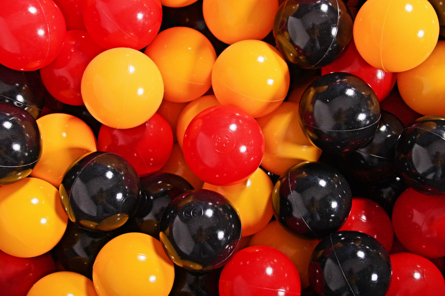 Soft Plastic Balls 7cm For The Ball Pit Certified Set 100pcs: Yellow/Red/Black