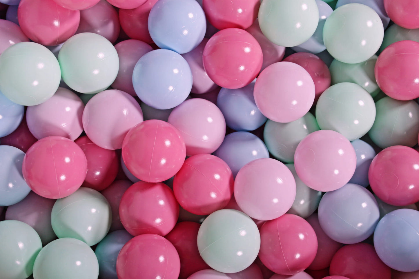 Soft Plastic Balls 7cm For The Ball Pit Certified Set 200pcs: Pastel Pink/Light Pink/Mint/Baby Blue