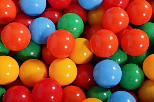 Soft Plastic Balls 7cm For The Ball Pit Certified Set 500pcs: Yellow/Red/Orange/Green/Blue