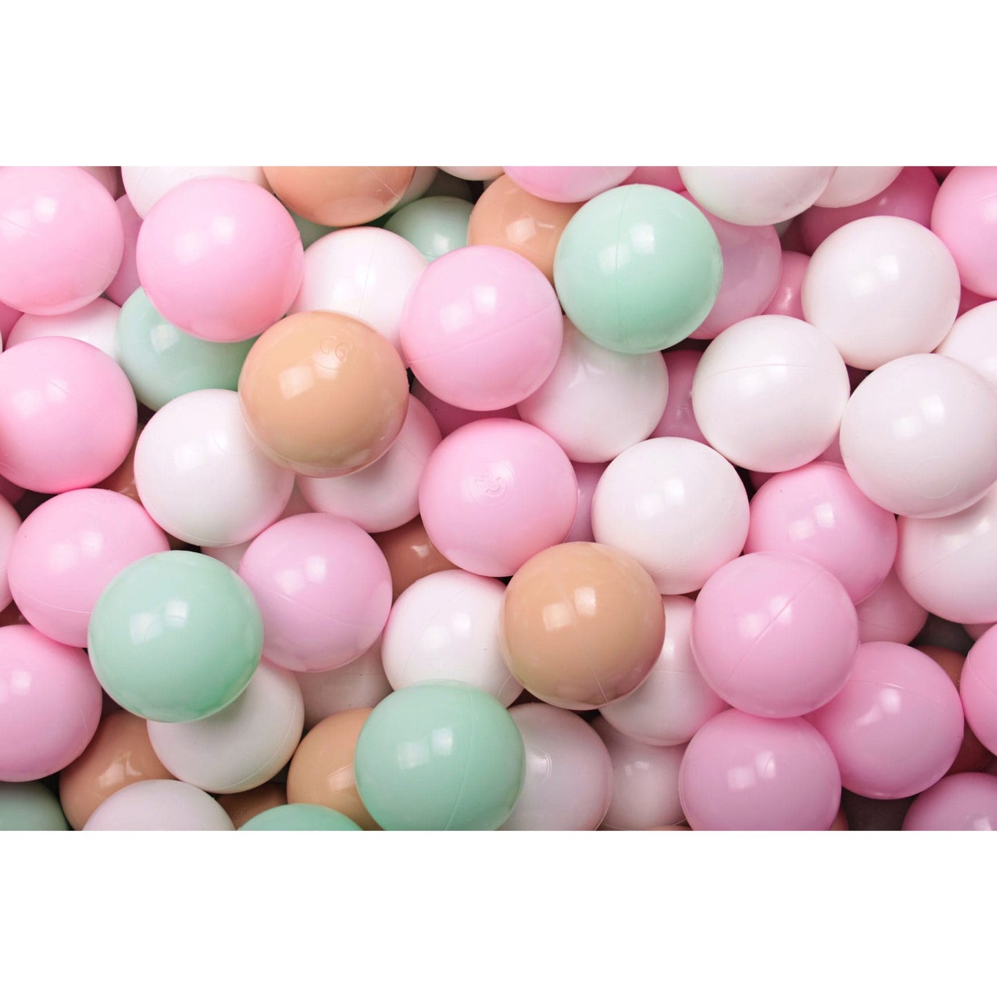 Foam Playset With Small Ball Pit Playground For Children With 100 Balls Certified, Velvet, Light Pink: Beige/Mint/White/Pastel Pink