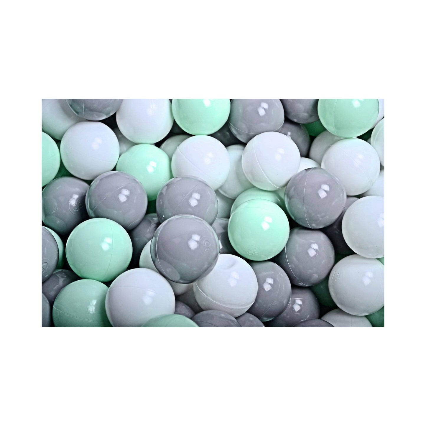 Foam Playset With Small Ball Pit Playground For Children With 100 Balls Certified, Velvet, Light Pink: Gray/White/Mint