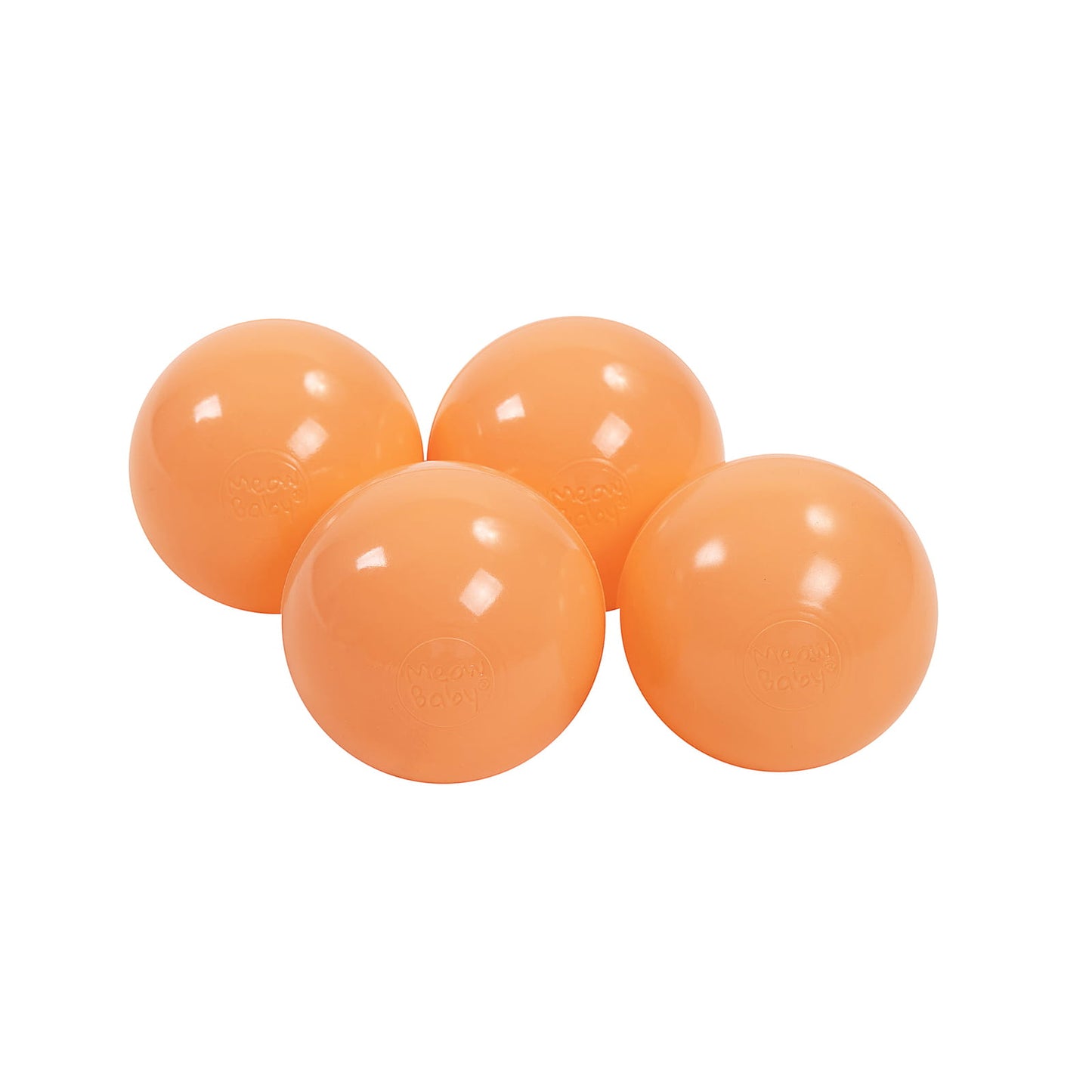 Soft Plastic Balls 7cm For The Ball Pit Certified 50 Pcs, Peach