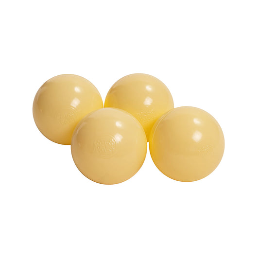 Soft Plastic Balls 7cm For The Ball Pit Certified 50 Pcs, Pastel Yellow