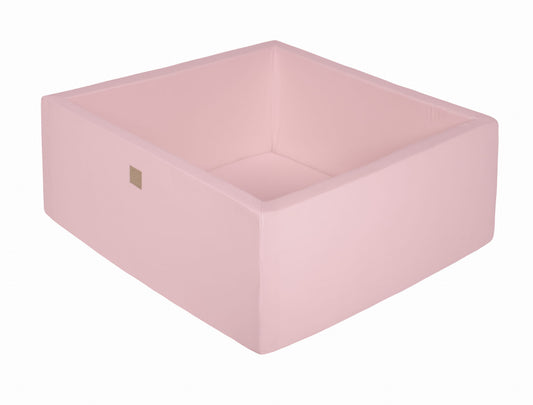 Square Ball Pit Without Balls, 110x110x40cm, Light Pink, Cotton