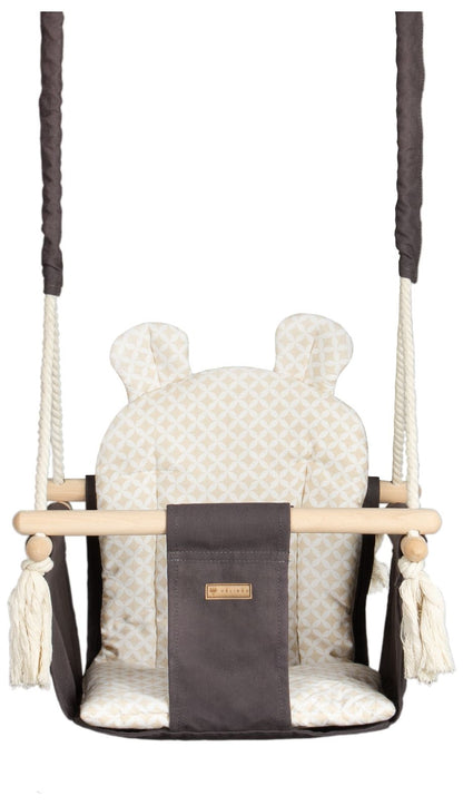 Velinda Kids Swing - Soft Cotton Seat - Indoor/Outdoor - Handmade