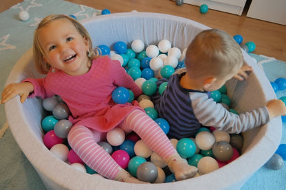 Velinda Soft Jersey Ball Pit with 450 Balls - Baby & Kids Play Gift - 90cm