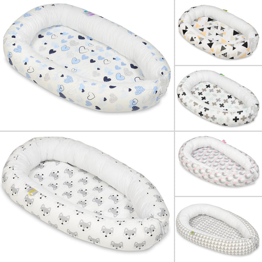 Velinda Baby Nest - Soft Cotton - Adjustable - for Infants Up to 8 Months - Width  60cm - Length 85cm