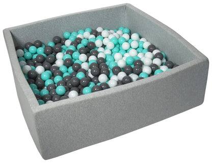 Velinda Soft Jersey Ball Pit with 900 Balls - 110x110cm - Baby & Kids Play Gift