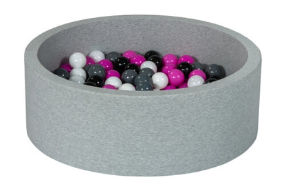 Velinda Soft Jersey Ball Pit with 150 Balls - Baby & Kids Play Gift - 90cm