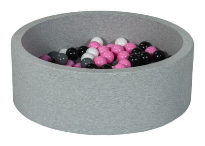 Velinda Soft Jersey Ball Pit with 150 Balls - Baby & Kids Play Gift - 90cm