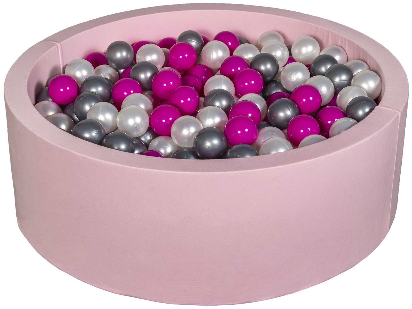 Velinda Soft Jersey Ball Pit with 450 Balls - Pink - Baby & Kids Play Gift - 90cm