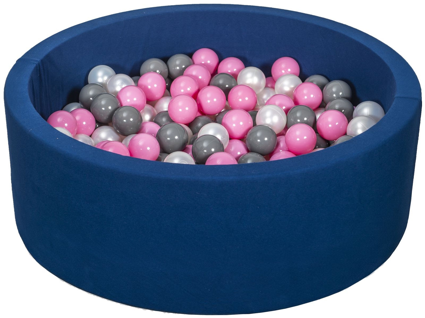 Velinda Soft Jersey Ball Pit with 200 Balls - Navy Blue - Baby & Kids Play Gift - 90cm