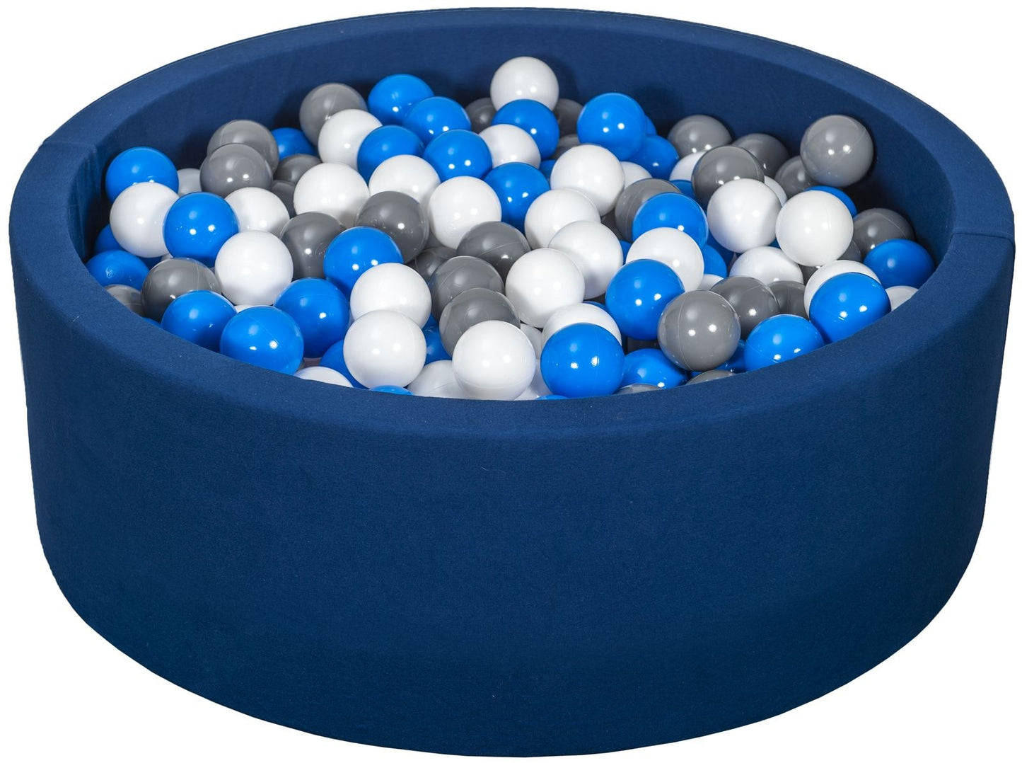 Velinda Soft Jersey Ball Pit with 450 Balls - Navy Blue - Baby & Kids Play Gift - 90cm