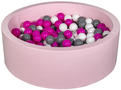 Velinda Soft Jersey Ball Pit with 200 Balls - Pink - Baby & Kids Play Gift - 90cm