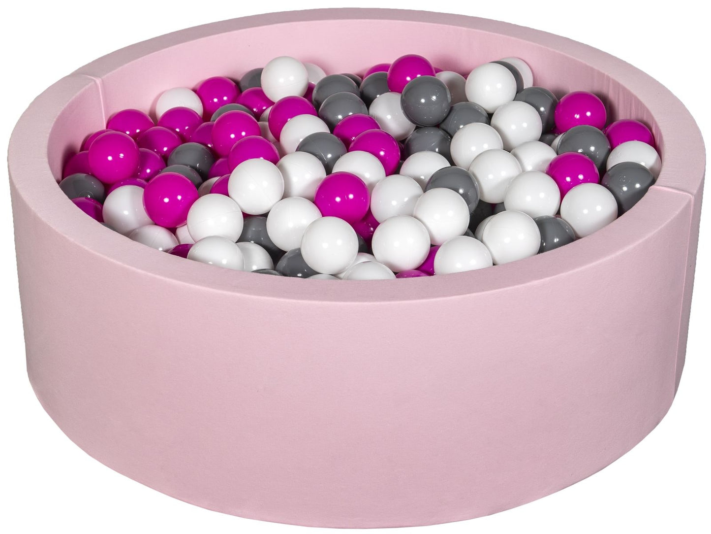 Velinda Soft Jersey Ball Pit with 450 Balls - Pink - Baby & Kids Play Gift - 90cm