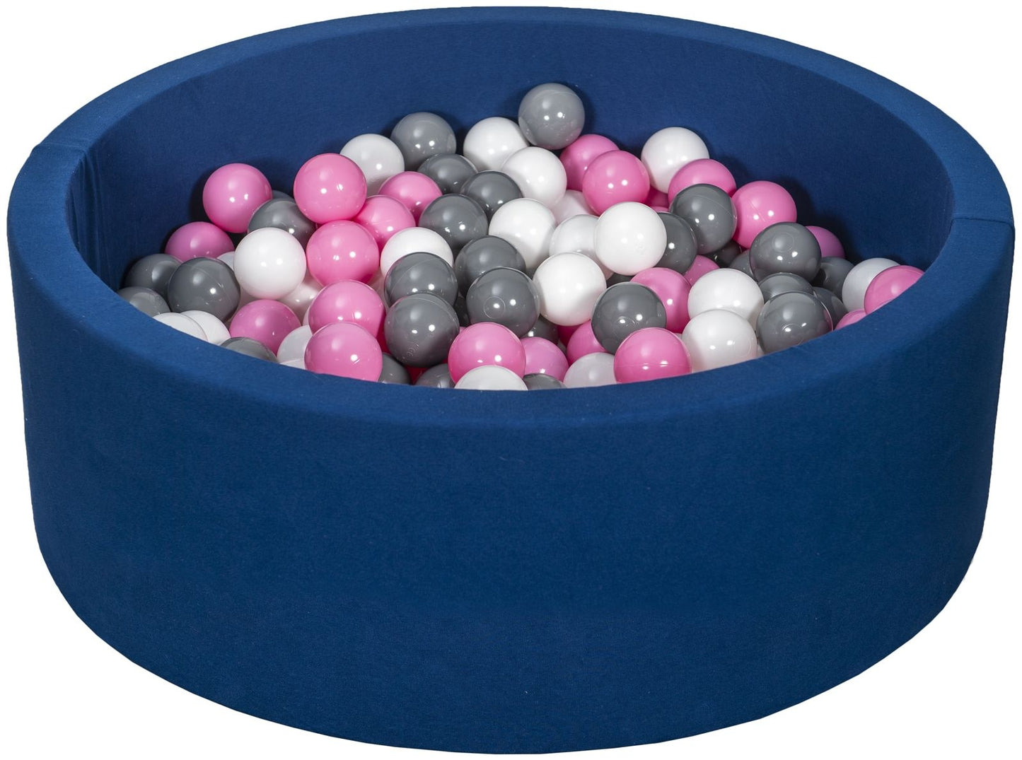 Velinda Soft Jersey Ball Pit with 200 Balls - Navy Blue - Baby & Kids Play Gift - 90cm