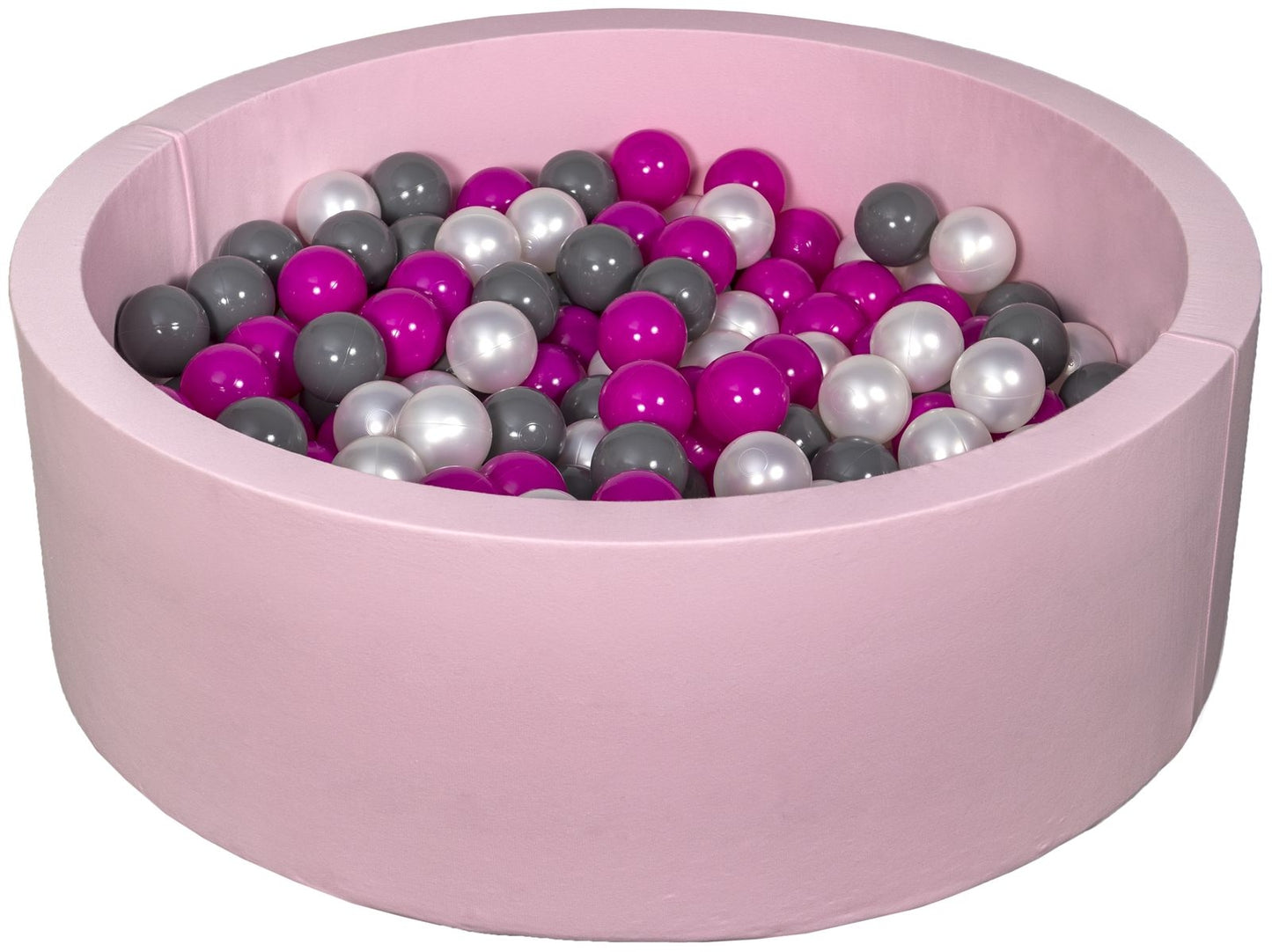 Velinda Soft Jersey Ball Pit with 200 Balls - Pink - Baby & Kids Play Gift - 90cm