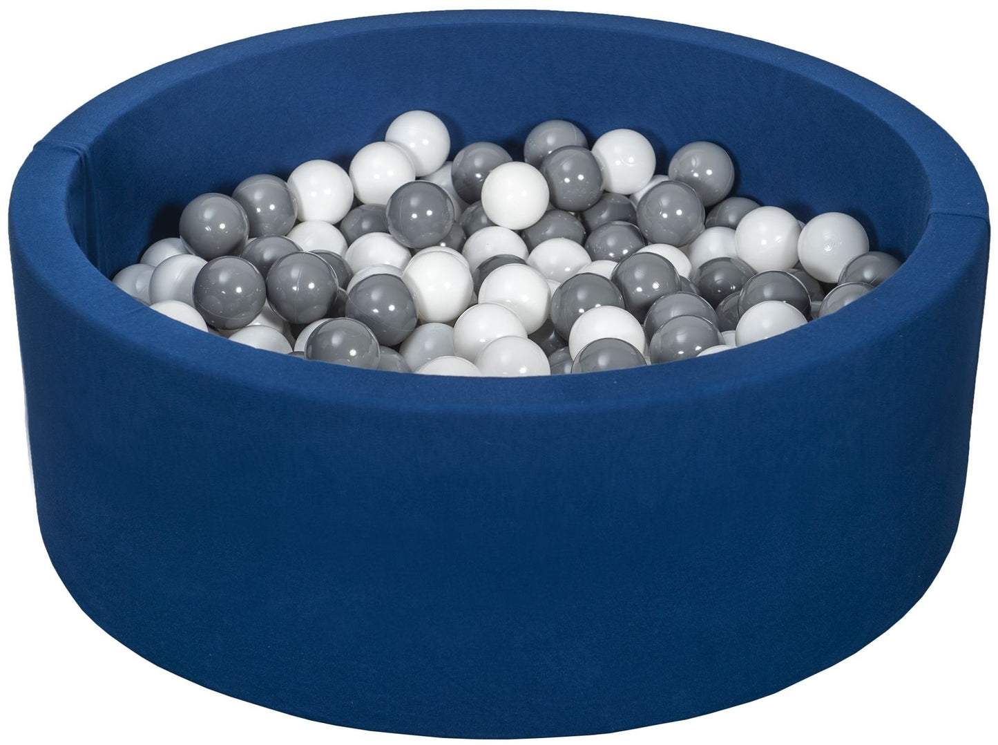 Velinda Soft Jersey Ball Pit with 300 Balls - Navy Blue - Baby & Kids Play Gift - 80cm