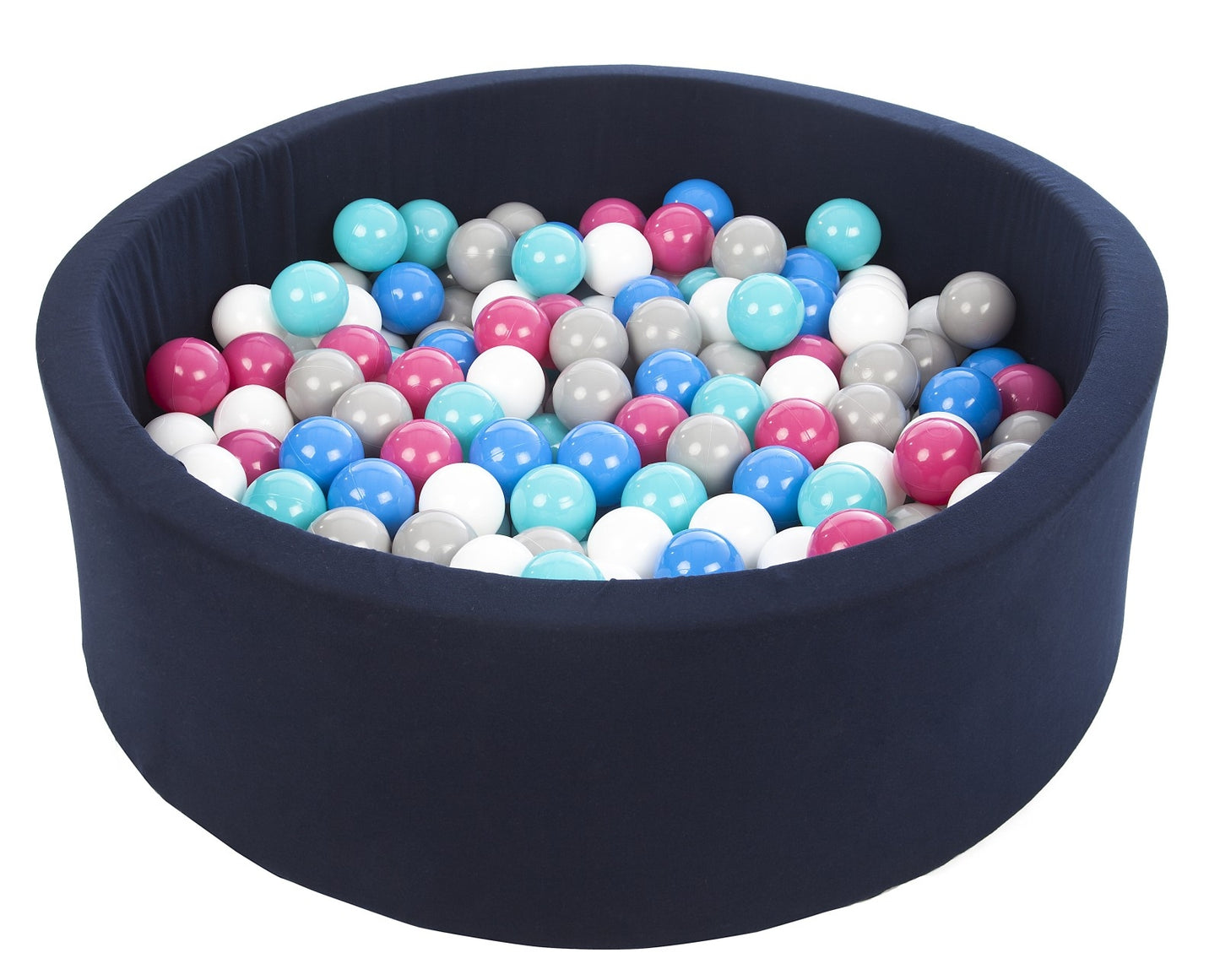 Velinda Soft Jersey Ball Pit with 200 Balls - Navy Blue - Baby & Kids Play Gift - 90cm