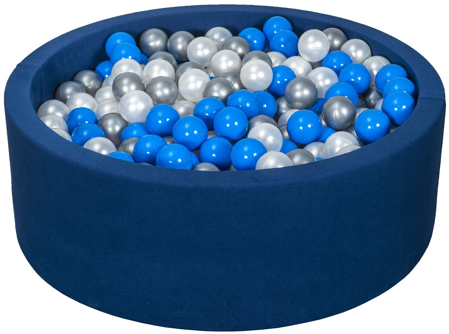 Velinda Soft Jersey Ball Pit with 450 Balls - Navy Blue - Baby & Kids Play Gift - 90cm