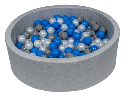 Velinda Soft Jersey Ball Pit with 300 Balls - Baby & Kids Play Gift - 80cm