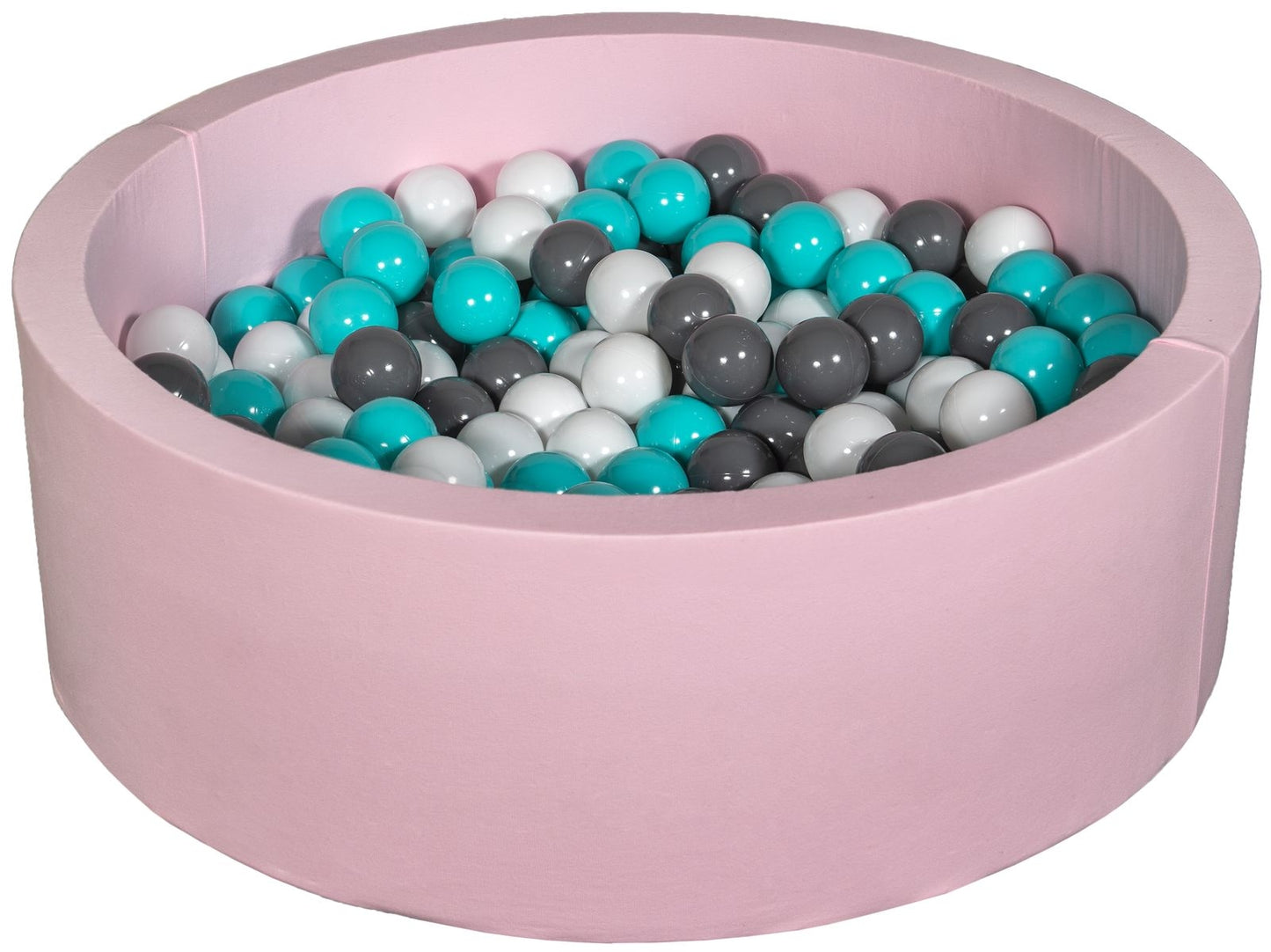 Velinda Soft Jersey Ball Pit with 300 Balls - Pink - Baby & Kids Play Gift - 80cm