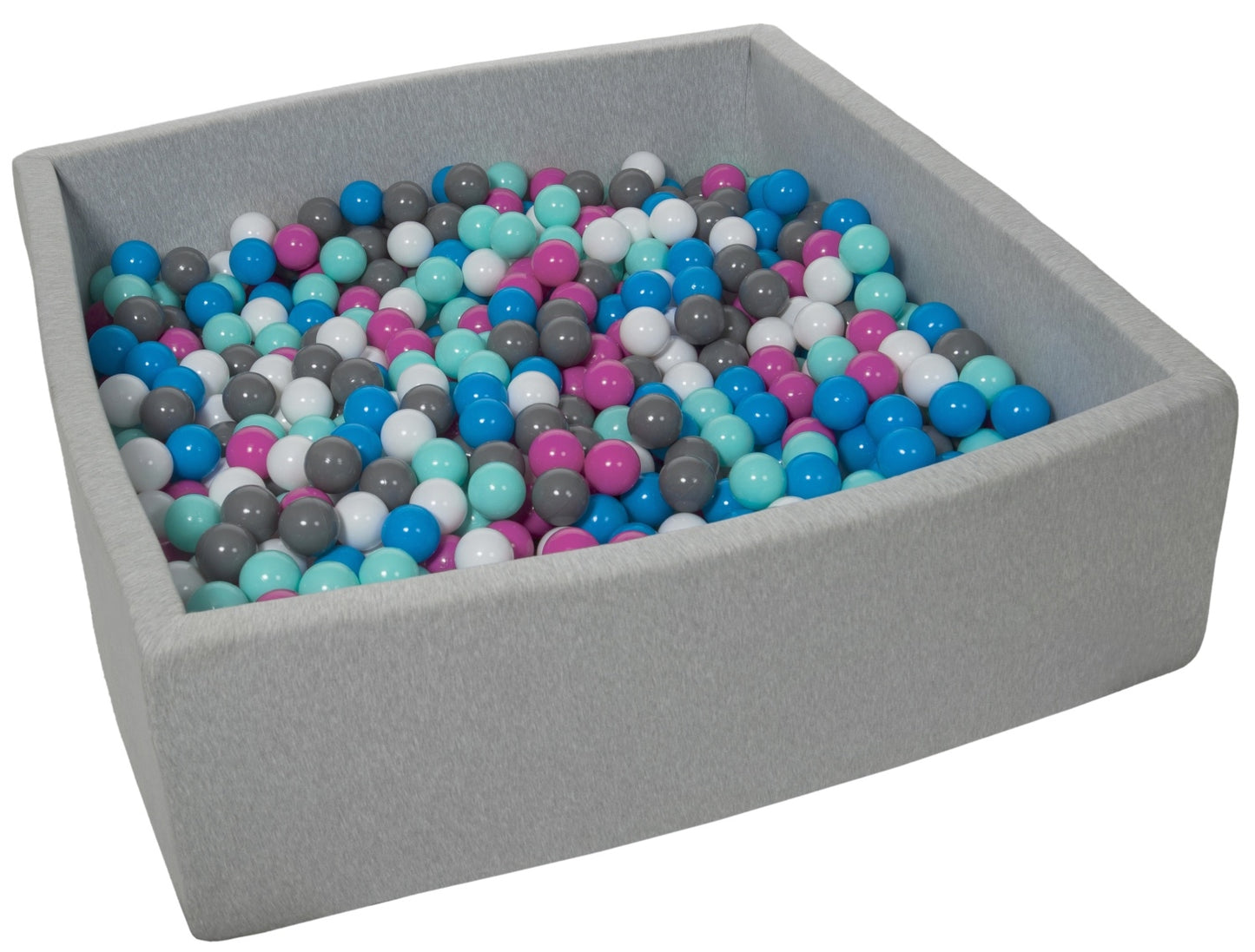 Velinda Soft Jersey Ball Pit with 900 Balls - 110x110cm - Baby & Kids Play Gift