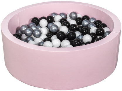 Velinda Soft Jersey Ball Pit with 300 Balls - Pink - Baby & Kids Play Gift - 80cm