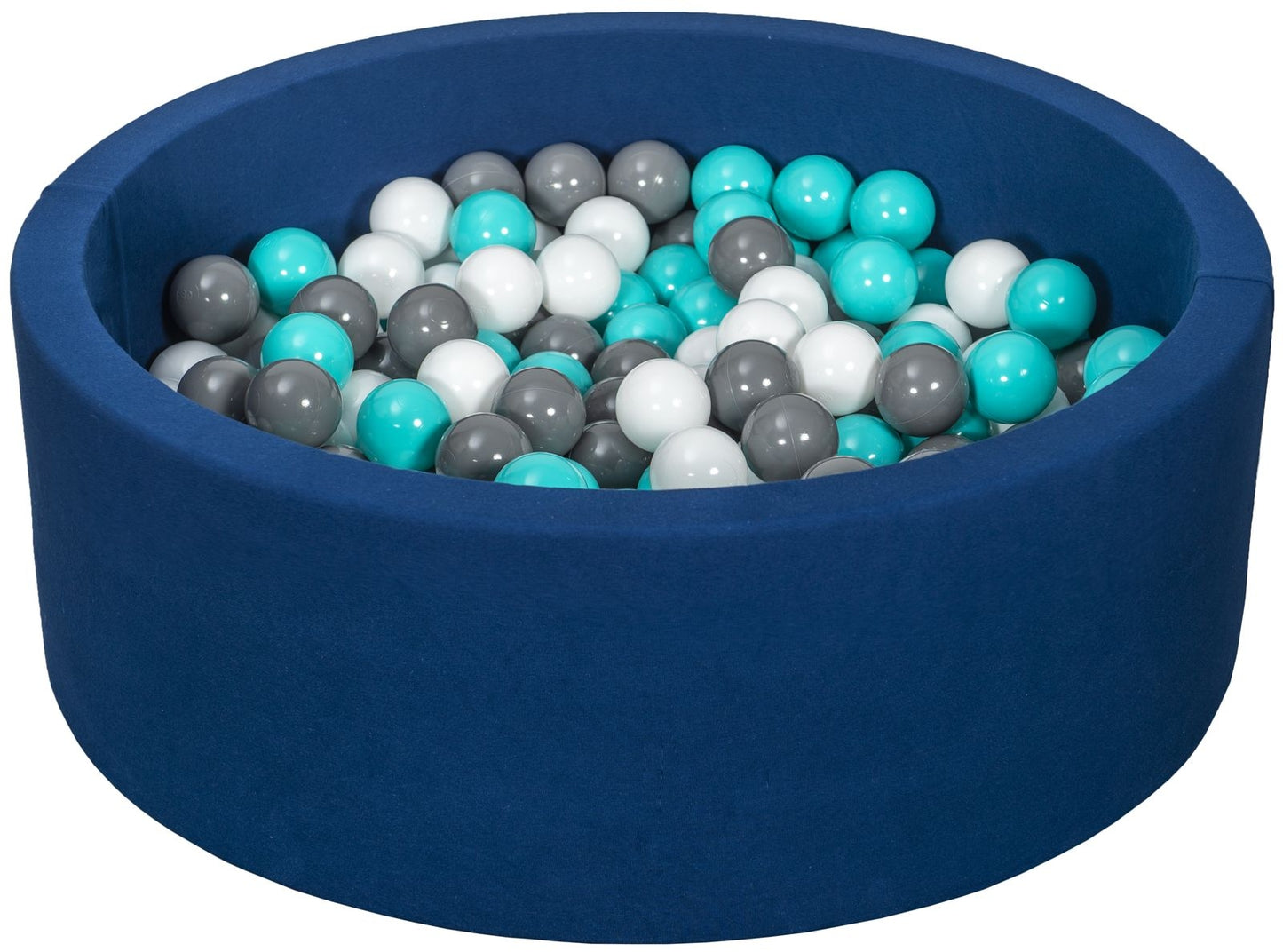 Velinda Soft Jersey Ball Pit with 300 Balls - Navy Blue - Baby & Kids Play Gift - 80cm