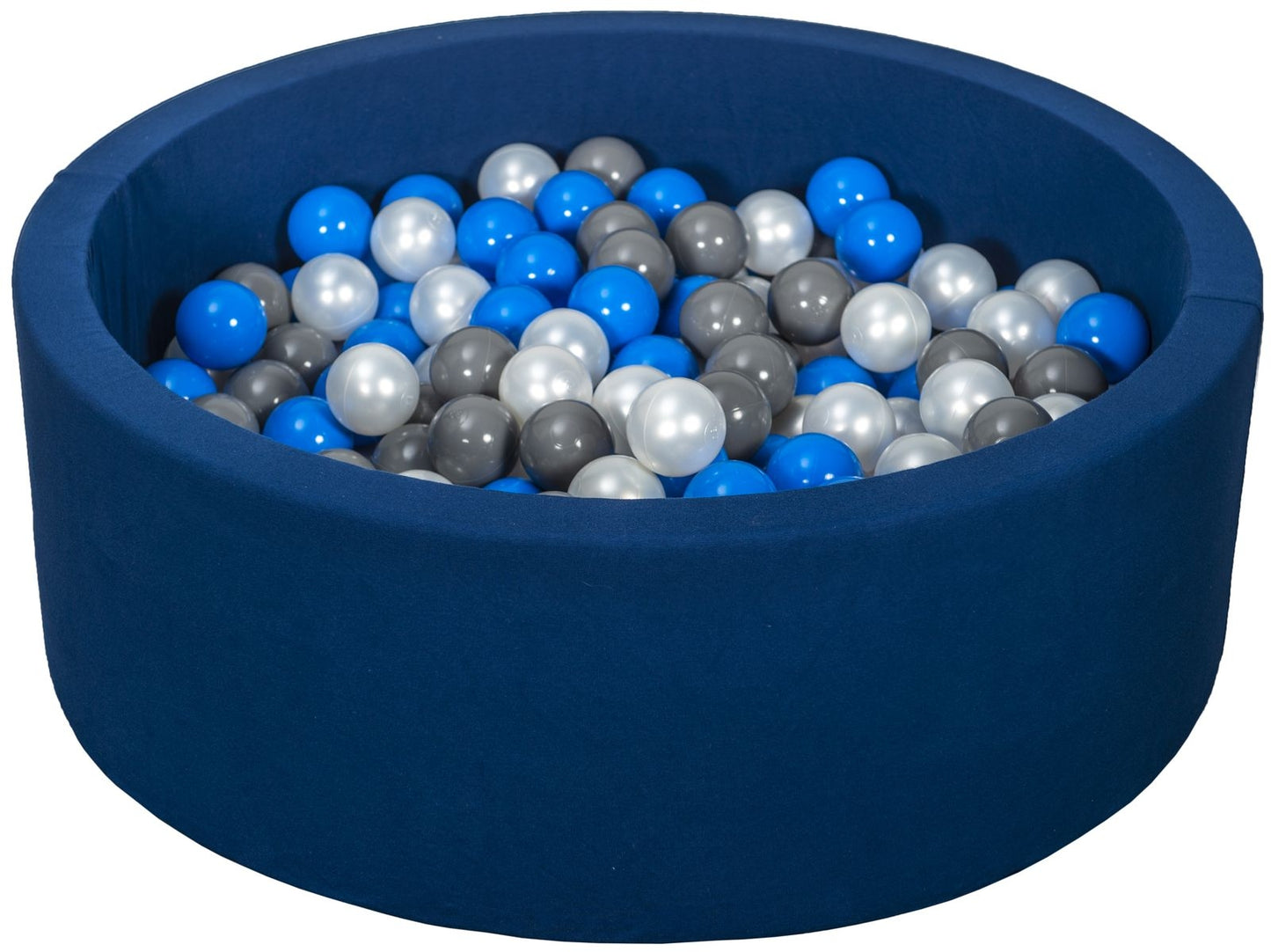 Velinda Soft Jersey Ball Pit with 200 Balls - Navy Blue - Baby & Kids Play Gift - 90cm