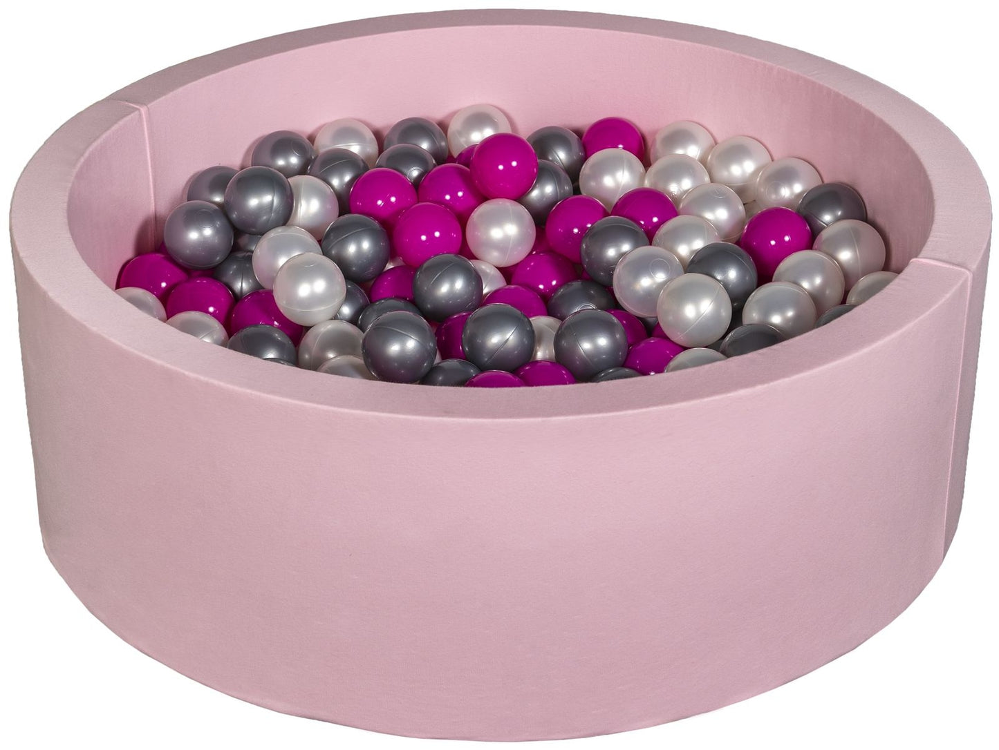 Velinda Soft Jersey Ball Pit with 300 Balls - Pink - Baby & Kids Play Gift - 80cm