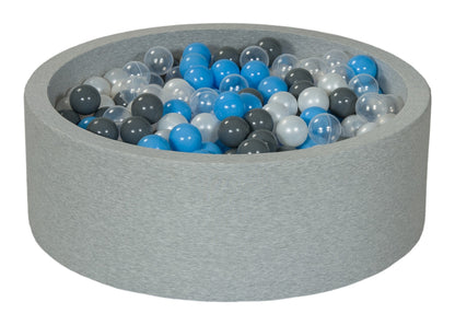 Velinda Soft Jersey Ball Pit with 450 Balls - Baby & Kids Play Gift - 90cm