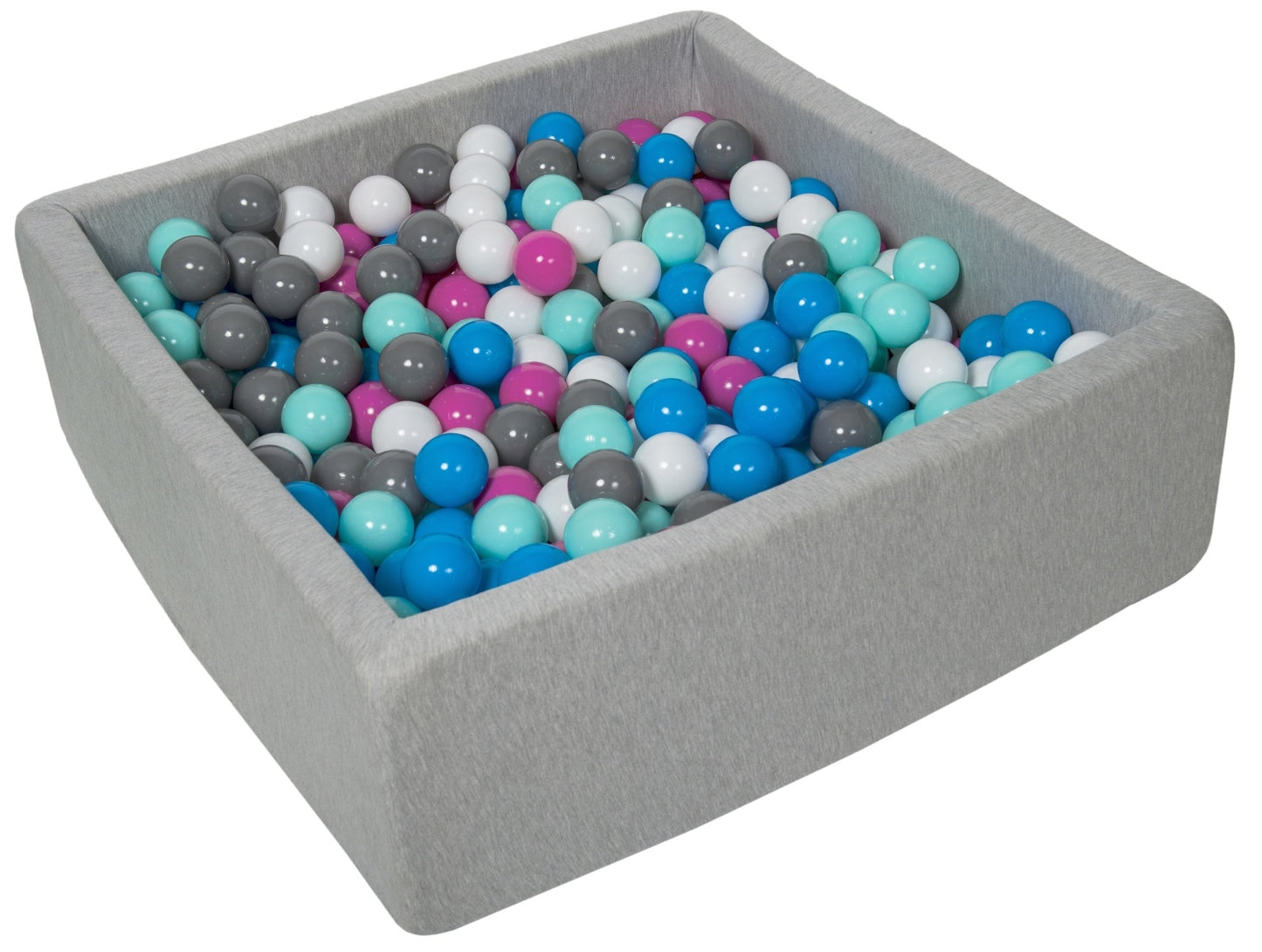 Velinda Soft Jersey Ball Pit with 450 Balls - 90x90cm - Baby & Kids Play Gift